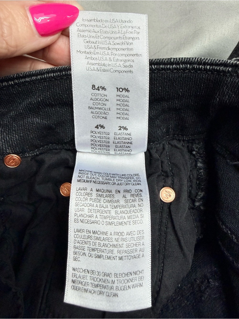 MOTHER The Looker Night Hawk Black High Waist Skinny Jeans 28 Dark Wash Stretch - Picture 13 of 16